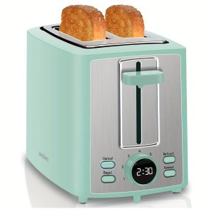 Seedeem Toaster 2 Slice, Bread Toaster With LCD Display, 7 Shade Settings, 1.4