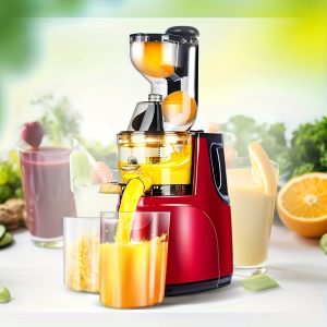 Slow Masticating Juicer Cold Press Juice Extractor Apple Orange Citrus Juicer Machine with Wide Chute Quiet Motor for Fruit Vegetables