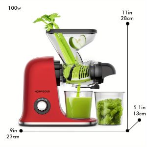 Slow Juicer: Cold Press Technology, Maximum Nutrition Retention, High Juice Yield, Compact And Portable Design, Power Rating: 100W, An Ideal Choice For Small Families