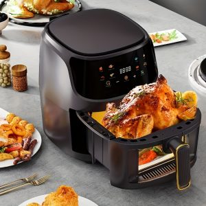 5L Large Capacity Air Fryer Oven - Spacious, Smart, And Multifunctional Electric Fryer With Advanced Cooking Programs And Intuitive Touch Control - Perfect For Household Kitchen Use