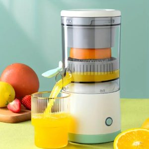 Portable Wireless Electric Juicer 13.53oz Capacity with Detachable Cup - USB Rechargeable 1300mAh Battery, Push Button Control, Non-Heating Food Grade PP, Multifunctional Automatic Juice Separator for Fresh Juice