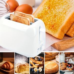 1pc, Mini Toaster, 2 Slice Toaster With A Wide Slot And A Button To Cancel The Automatic Stopping Of Cooking, Kitchen Appliance, Kitchen Supplies