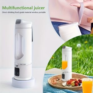 Convenient Portable Digital Juicer With High Appearance And Multiple Functions, Capable Of Juicing Fruits And Vegetables. It Is Essential For Outdoor Gatherings And Parties, And Can Be Given As A Gift To Friends. Enjoy Freshly Squeezed Juice Anytime